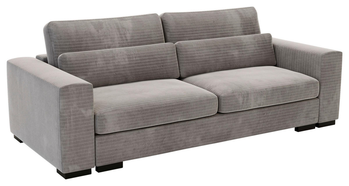 SCHLAFSOFA in Flachgewebe Taupe  - Taupe/Schwarz, Konventionell, Kunststoff/Textil (236/78/114cm) - Carryhome
