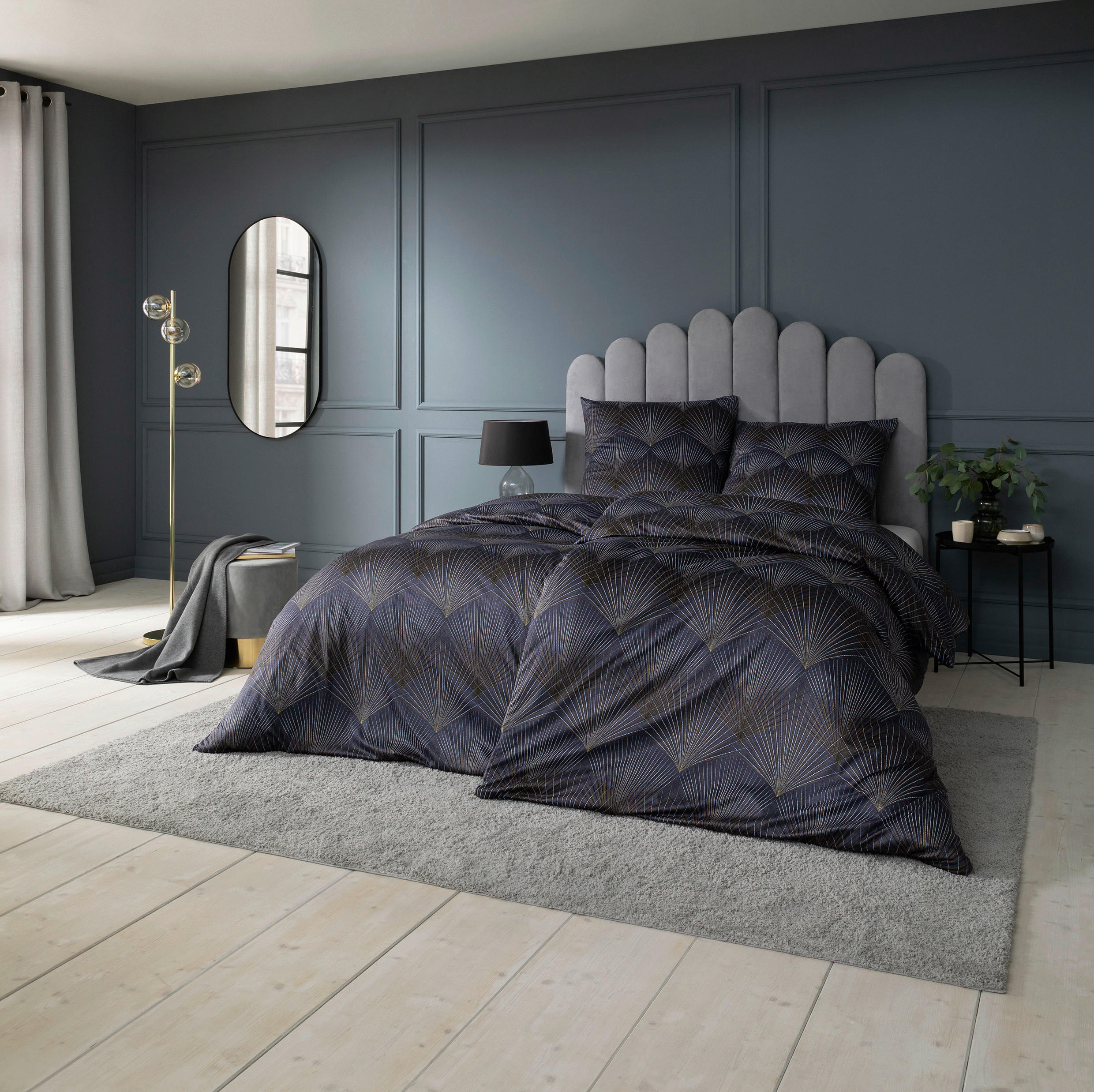 BETTWÄSCHE Satin 140/200 cm  - Aubergine, Design, Textil (140/200cm) - Estella