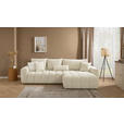 ECKSOFA Beige Velours  - Beige/Schwarz, KONVENTIONELL, Kunststoff/Textil (298/168cm) - Carryhome
