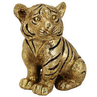 OKRASNI TIGER - zlate barve, Trendi, umetna masa (15/14,5/10cm) - Ambia Home