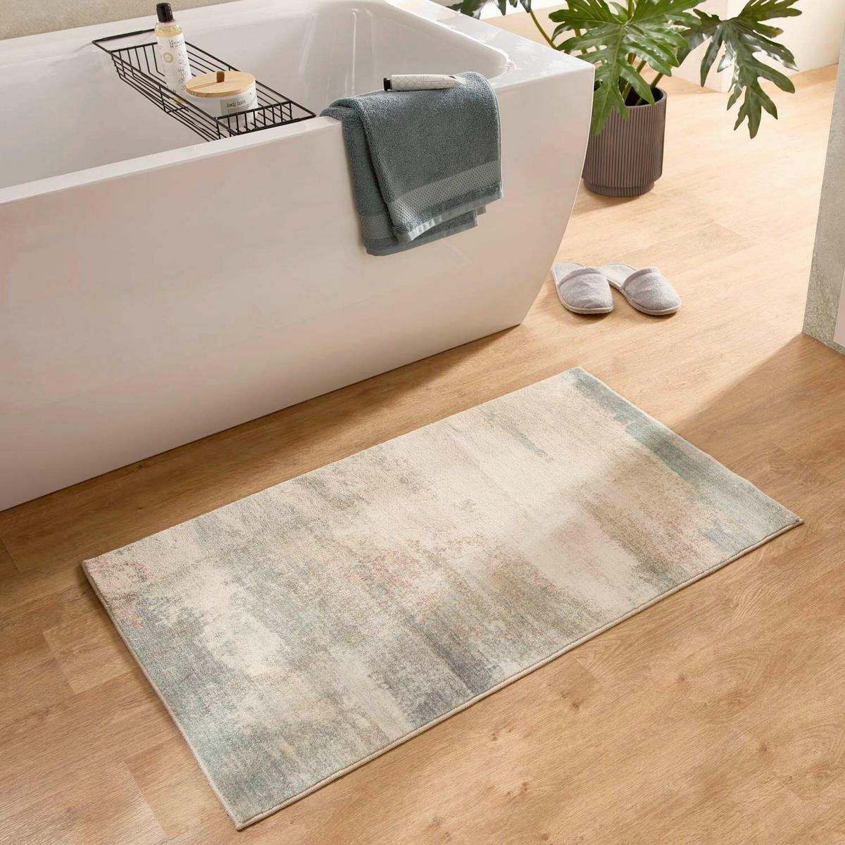 KOPALNIŠKA PREPROGA Ariella  bež 60/100 cm  - bež, Konvencionalno, tekstil (60/100cm) - Esposa