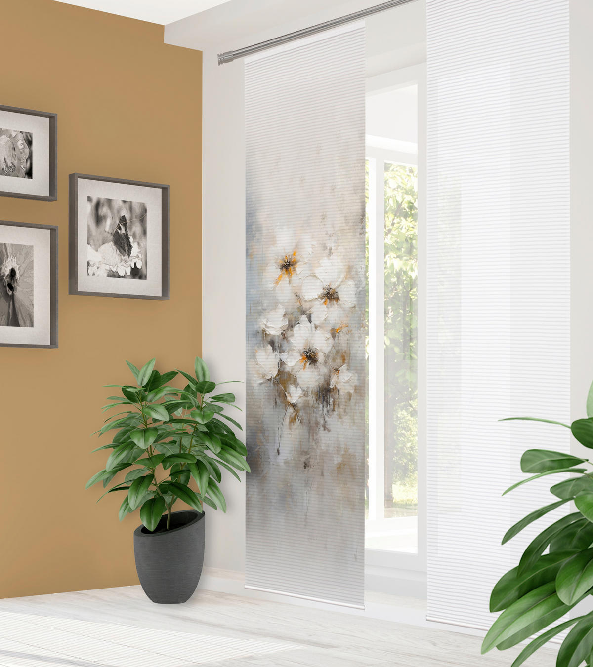 FLÄCHENVORHANG   blickdicht  60/245 cm   - Hellgrau/Naturfarben, Natur, Textil (60/245cm)