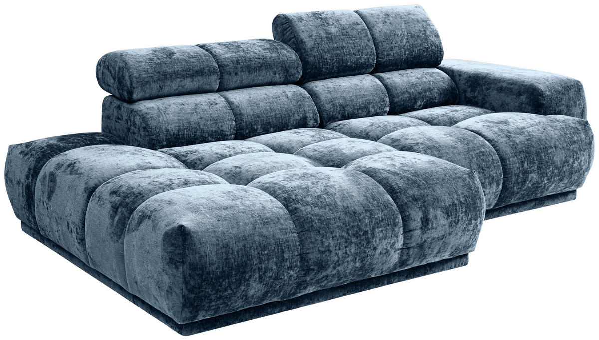 ECKSOFA in Flachgewebe Blau  - Blau, Modern, Textil (150/239cm) - MID.YOU