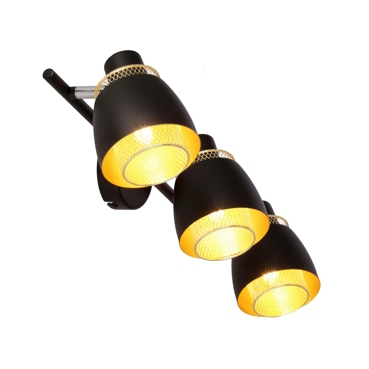 STRAHLER 57.5/10/18,5 cm   - Goldfarben/Schwarz, Design, Metall (57.5/10/18,5cm)