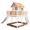 SPIELTURM 377/291/255 cm  - Braun/Weiß, KONVENTIONELL, Holz (377/291/255cm) - Ambia Garden