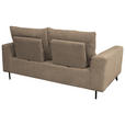 BIGSOFA  in Cord Beige  - Beige/Schwarz, KONVENTIONELL, Textil/Metall (246/100/116cm) - Carryhome
