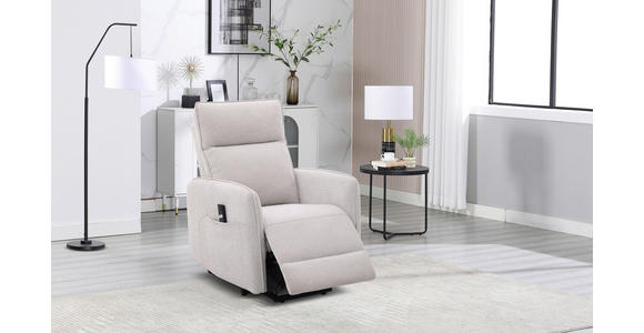 RELAXSESSEL Leinenoptik    - Schwarz/Naturfarben, Design, Textil/Metall (74/101/92cm) - Carryhome