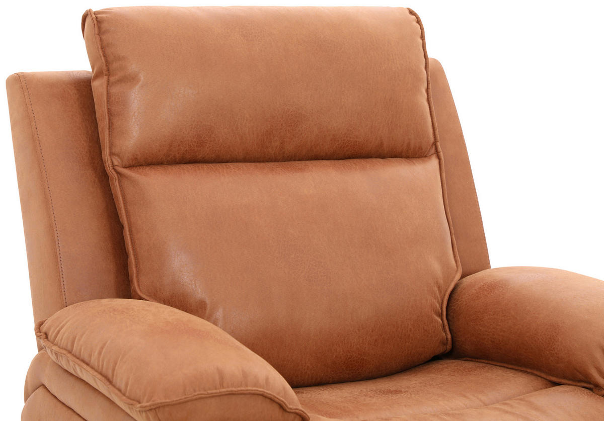 SITZGARNITUR Mikrofaser Cappuccino  - Schwarz/Cappuccino, Design, Holz/Kunststoff (215/101/97cm) - Livetastic
