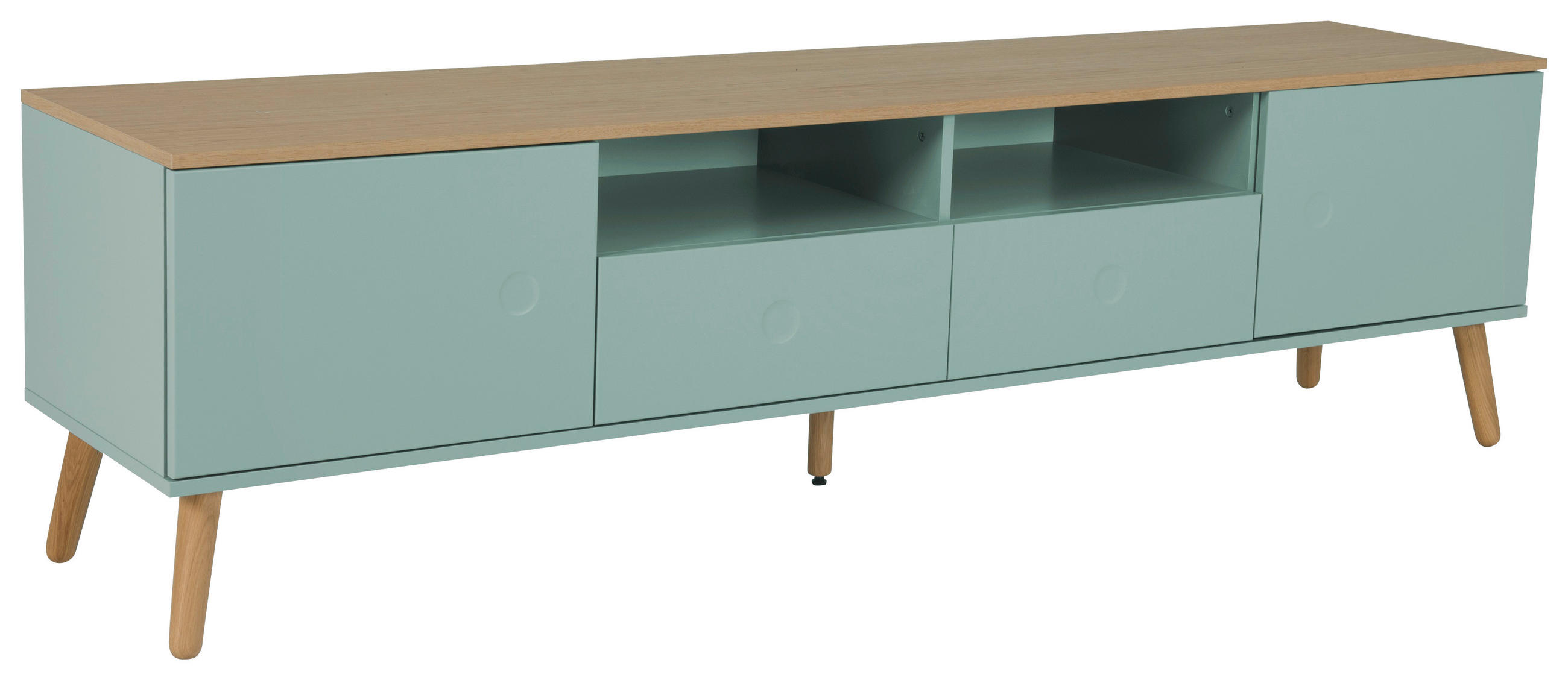 TV-ELEMENT - Eichefarben/Mintgrün, Design, Holz/Holzwerkstoff (192/54/43cm)