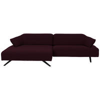 ECKSOFA in Struktur Lila  - Anthrazit/Lila, Design, Textil/Metall (165/276cm) - Himolla