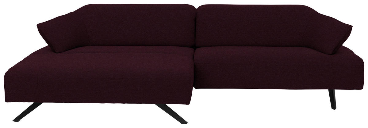ECKSOFA in Struktur Lila  - Anthrazit/Lila, Design, Textil/Metall (165/276cm) - Himolla