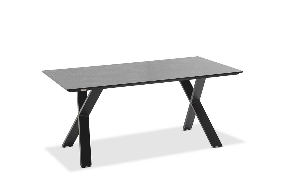 GARTENTISCH Kunststoff Anthrazit, Graphitfarben rechteckig  - Anthrazit/Graphitfarben, Design, Kunststoff/Metall (220/95/76cm)