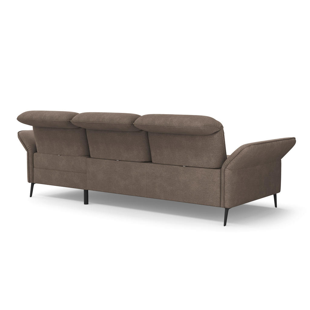 Thumbnail - Sit & More Ecksofa, Schlamm, Textil, 4,5-Sitzer, Ottomane rechts, L-Form, 264x198 cm, Goldenes M, Oeko-Tex® Standard 100...