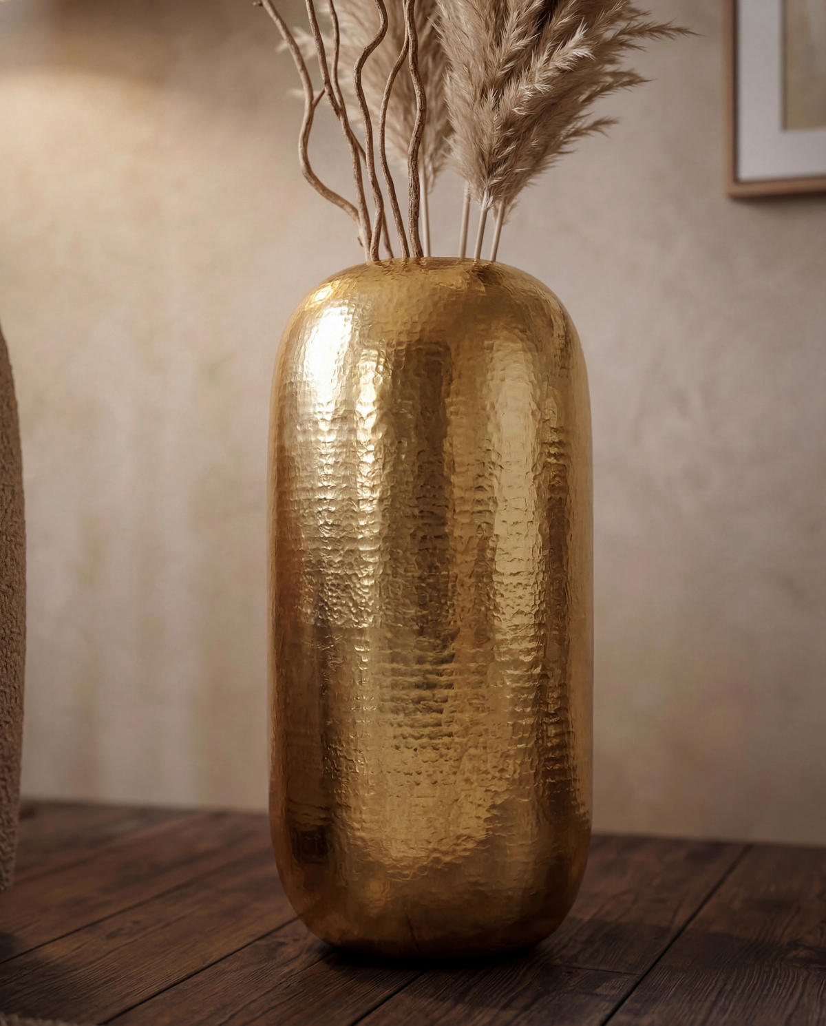 Vază 75 cm  - auriu, Design, metal (31/31/75cm) - MID.YOU
