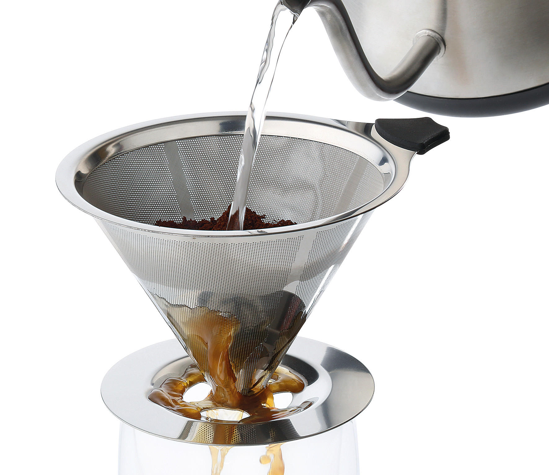 KAFFEEFILTER  - Silberfarben, Basics, Kunststoff/Metall (12,5/9cm) - Cilio