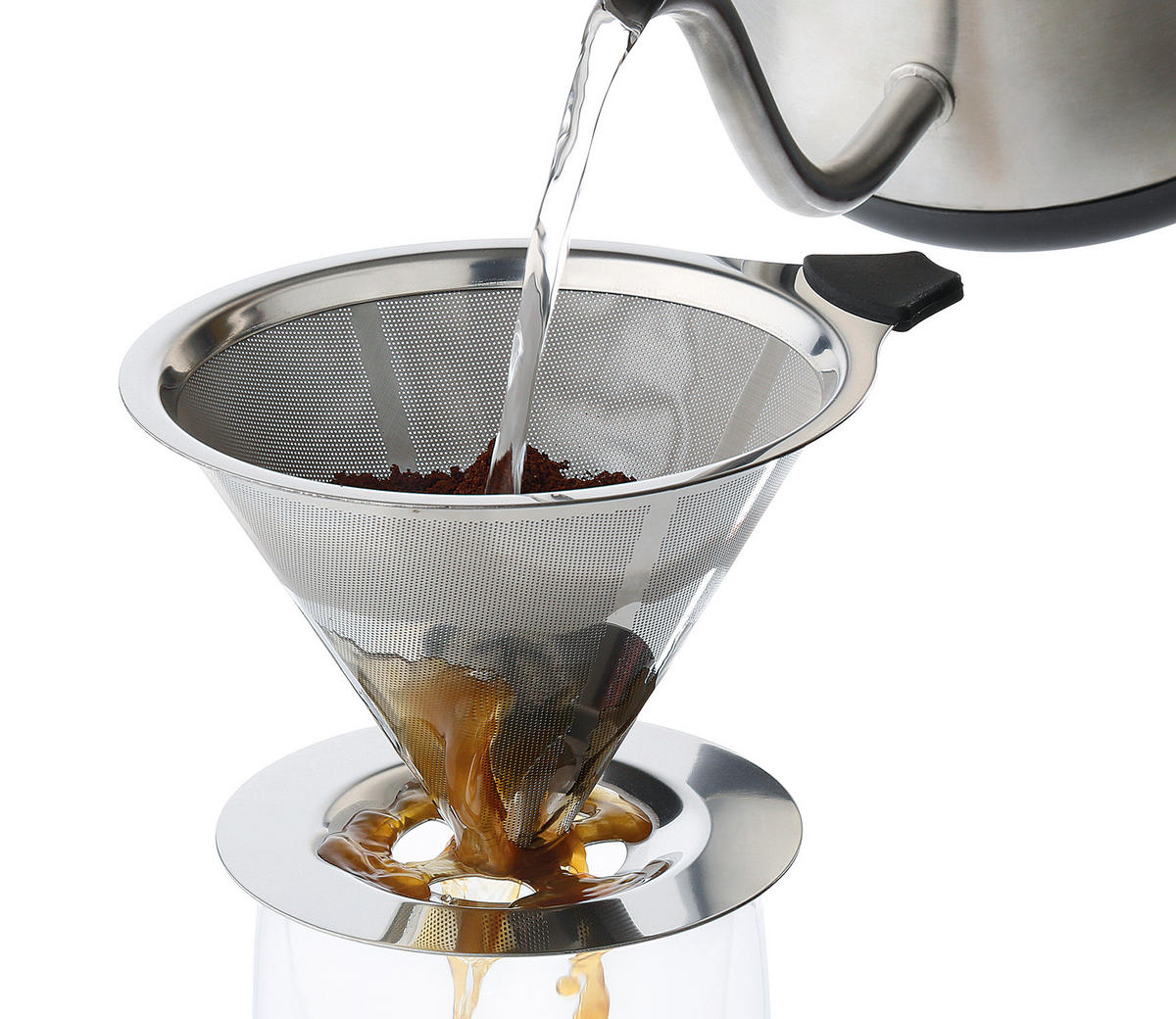 KAFFEEFILTER  - Silberfarben, Basics, Kunststoff/Metall (12,5/9cm) - Cilio
