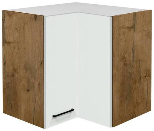 ECKOBERSCHRANK 60/54,8/32 cm - Eichefarben/Magnolie, KONVENTIONELL, Holzwerkstoff/Metall (60/54,8/32cm) - FlexWell