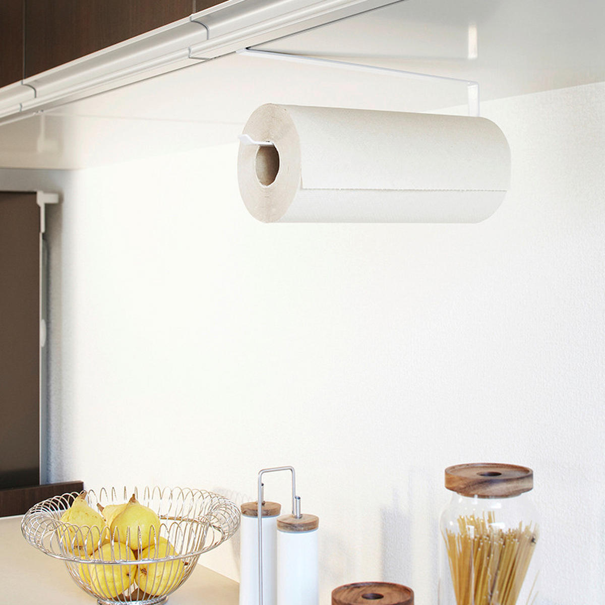 KÜCHENROLLENHALTER - Weiss, Basics, Metall (9.5/12/26.5cm)