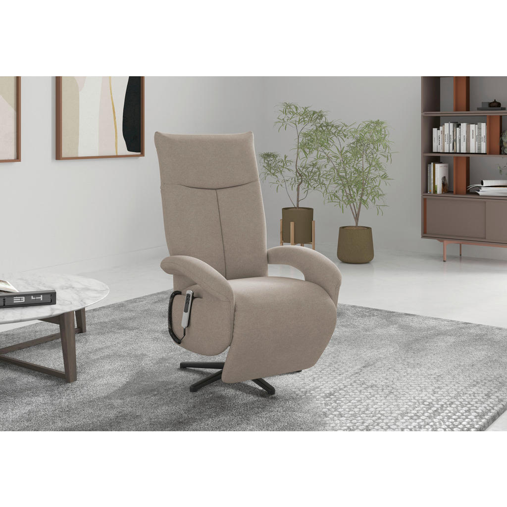 Sit & More RELAXAČNÉ KRESLO, textil, béžová