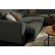 ECKSOFA in Chenille Graubraun  284/205 cm  - Graubraun/Schwarz, Design, Kunststoff/Textil (284/205cm) - Xora