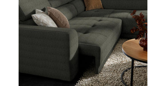 ECKSOFA in Chenille Graubraun 284/205 cm - Graubraun/Schwarz, Design, Kunststoff/Textil (284/205cm) - Xora