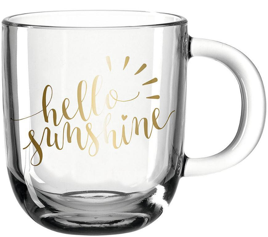 TASSE Emozione 400 ml  - Klar/Goldfarben, Basics, Glas (0,40l) - Leonardo