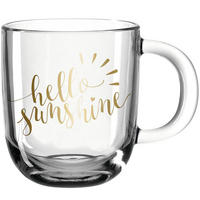 TASSE Emozione 400 ml  - Klar/Goldfarben, Basics, Glas (0,40l) - Leonardo
