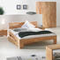 BETT Kernbuche massiv 180/200 cm - Buchefarben, Design, Holz (180/200cm) - HASENA