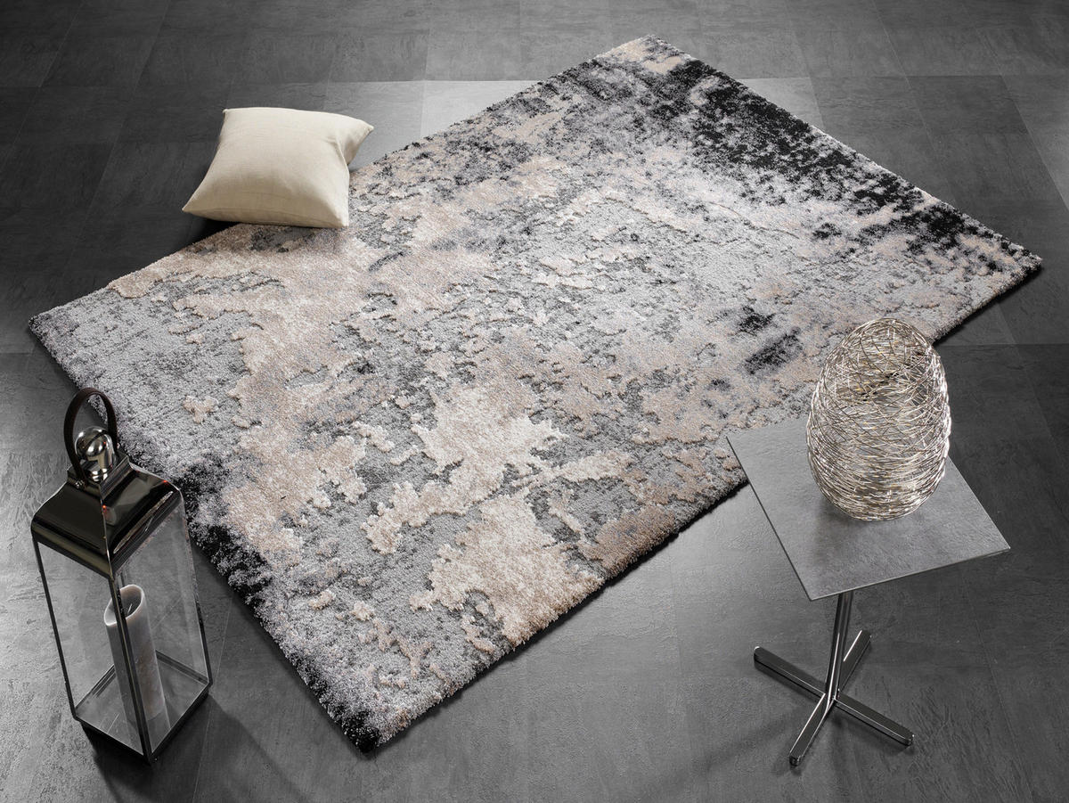 VINTAGE-TEPPICH 140/200 cm Timeline Hellgrau  - Hellgrau, Design, Textil (140/200cm) - Novel