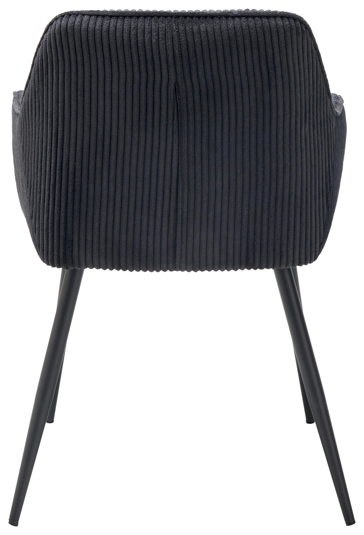 ARMLEHNSTUHL  in Eisen Cord  - Schwarz, LIFESTYLE, Textil/Metall (56/83/62cm) - MID.YOU