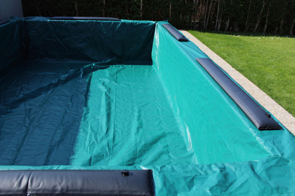 POOLABDECKPLANE 3,5/7 cm  - Grün, Basics, Kunststoff (3,5/7cm)