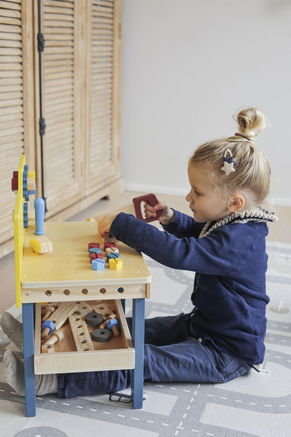 KINDERWERKBANK - Multicolor, Basics, Holz (40/47/26cm) - small foot