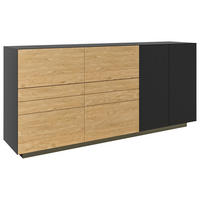 SIDEBOARD Celika Wildeiche, Anthrazit  181/84/40 cm  - Wildeiche/Anthrazit, Natur, Holz/Holzwerkstoff (181/84/40cm) - Dieter Knoll