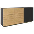 SIDEBOARD 181/84/40 cm  - Wildeiche/Anthrazit, Natur, Holz/Holzwerkstoff (181/84/40cm) - Dieter Knoll