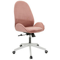 DREHSTUHL  in Samt Rosa  - Rosa/Weiß, Basics, Kunststoff/Textil (56/104/58cm) - MID.YOU