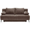 SCHLAFSOFA in Webstoff Greige  - Greige/Schwarz, MODERN, Textil/Metall (200/90/100cm) - Ti'me