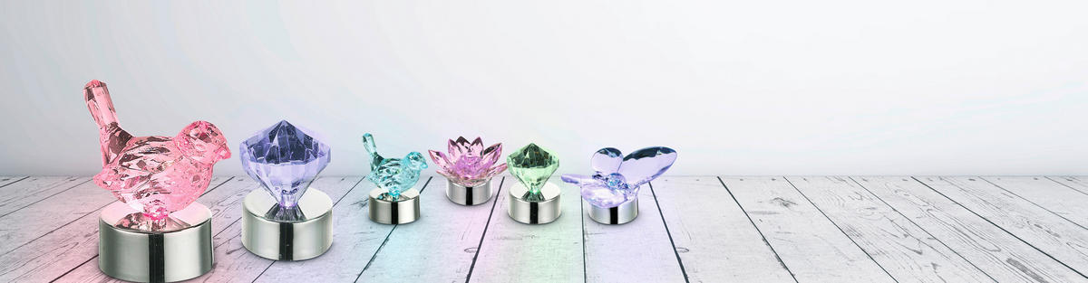 LED-BORDSLAMPA 9/4,2 cm   - lila/klar, Basics, plast (9/4,2cm)