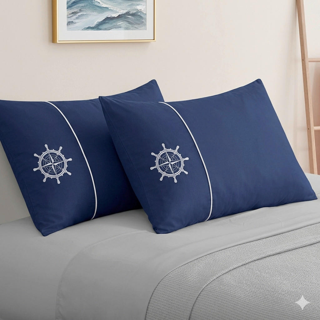 PÁRNAHUZAT  - kék, Basics, textil (50/70cm) - Margaret G.