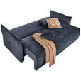 BOXSPRINGSOFA in Chenille Dunkelblau  - Schwarz/Dunkelblau, MODERN, Kunststoff/Textil (235/95/108cm) - Hom`in