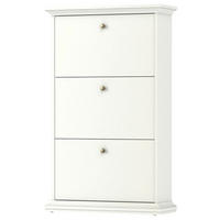 SKOSKÅP  i 77,8/127,8/27,45 cm  - vit/mässingsfärgad, Design, metall/trämaterial (77,8/127,8/27,45cm) - Best Price