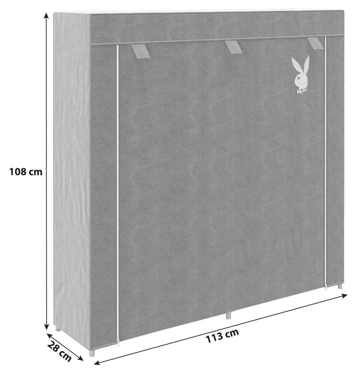 SCHUHSCHRANK Schwarz  - Schwarz, Basics, Textil/Metall (113/108/28cm) - Playboy