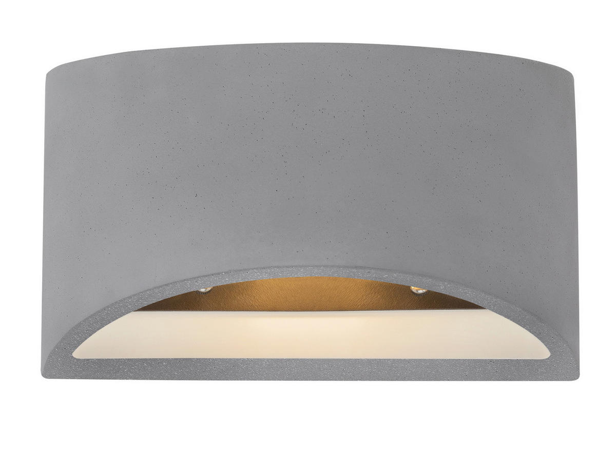 WANDLEUCHTE 20/8,8/12 cm   - Grau, Design, Stein (20/8,8/12cm) - Globo