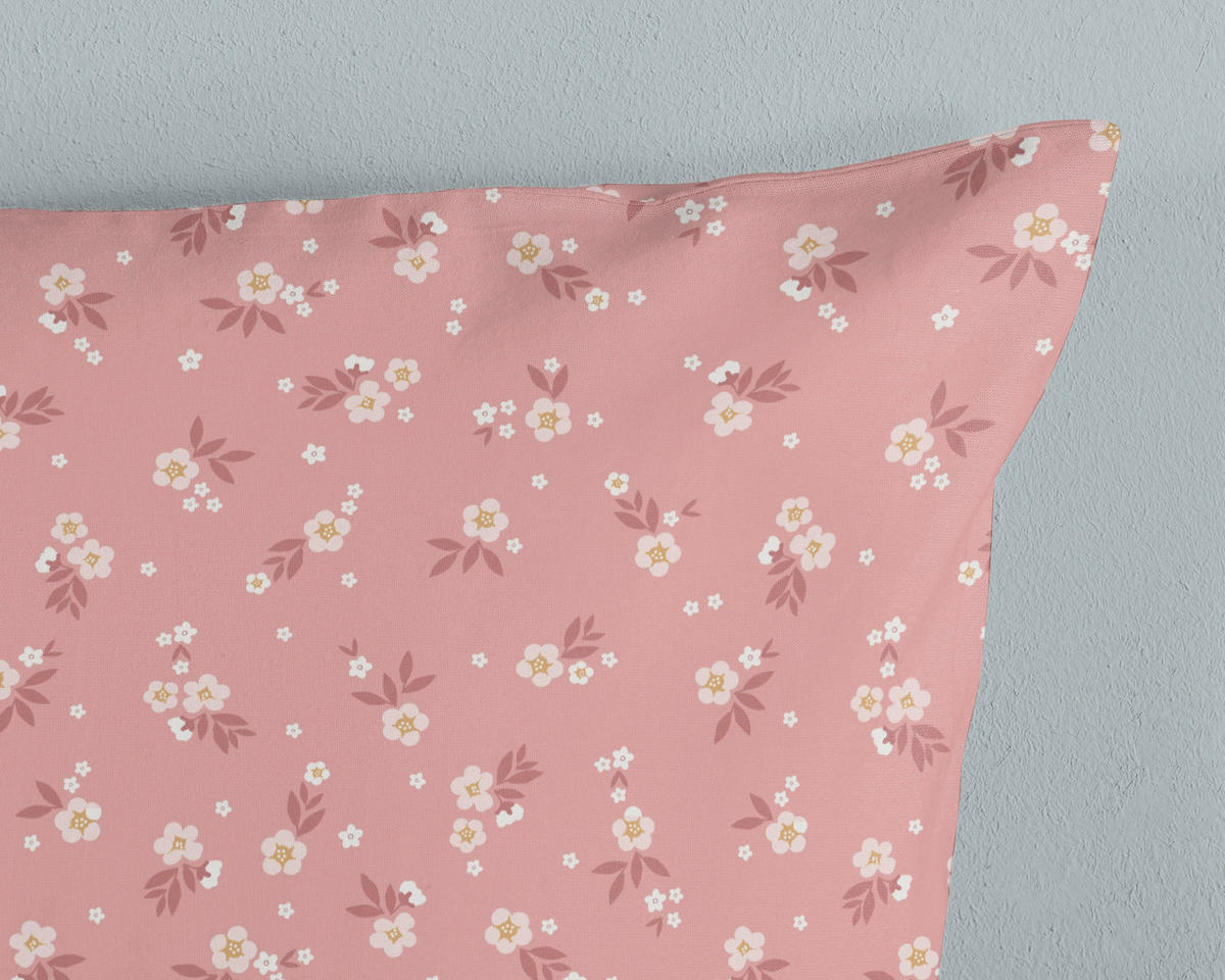KINDERBETTWÄSCHE 100/135 cm  - Hellrosa/Altrosa, Basics, Textil (100/135cm)