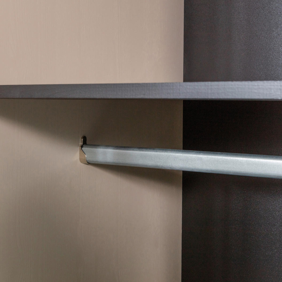 DREHTÜRENSCHRANK 50/200/58 cm,  in Grau, 1-türig  - Schwarz/Grau, Design, Holz/Holzwerkstoff (50/200/58cm) - Livetastic