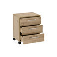 ROLLCONTAINER 40/56/39 cm  - Silberfarben/Eiche Artisan, MODERN, Holzwerkstoff/Kunststoff (40/56/39cm) - Carryhome