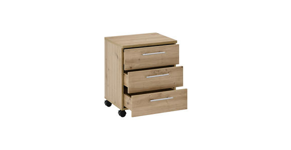 ROLLCONTAINER 40/56/39 cm  - Silberfarben/Eiche Artisan, MODERN, Holzwerkstoff/Kunststoff (40/56/39cm) - Carryhome