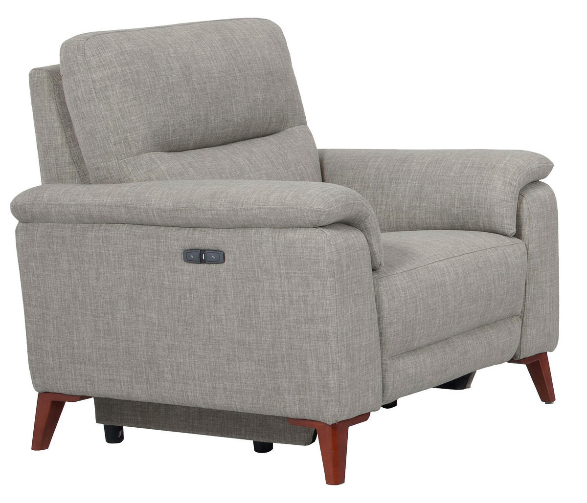 SITZGARNITUR Webstoff Graubraun  - Graubraun/Schwarz, MODERN, Textil/Metall - Livetastic