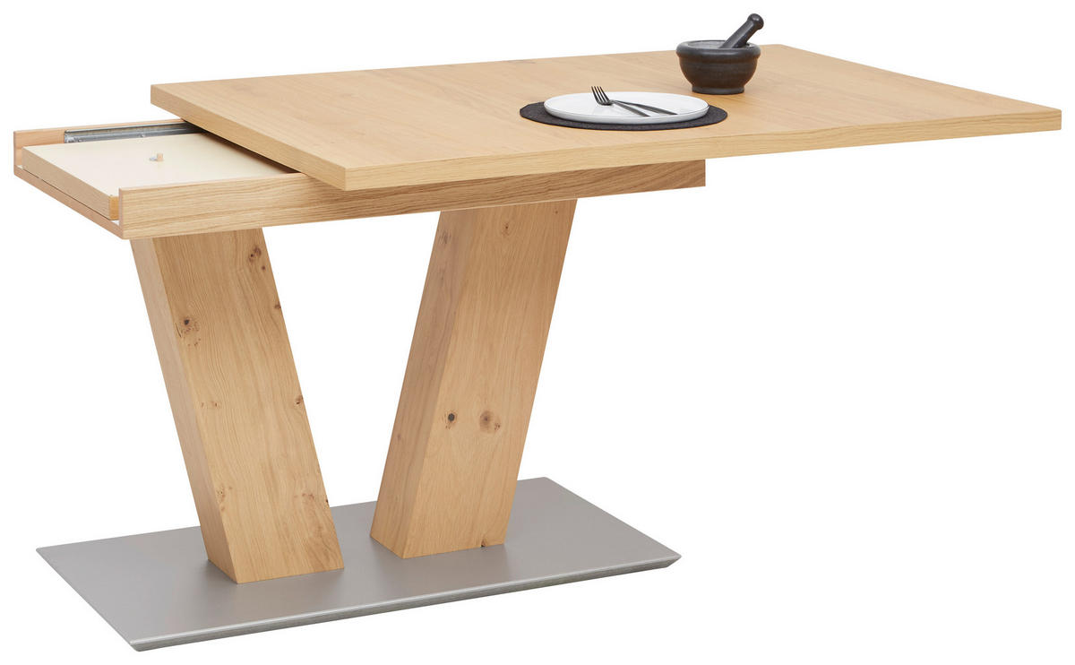 TABLE in Holzwerkstoff 130-178/90/75 cm  - Eichefarben, Design, Holzwerkstoff (130-178/90/75cm) - Dieter Knoll