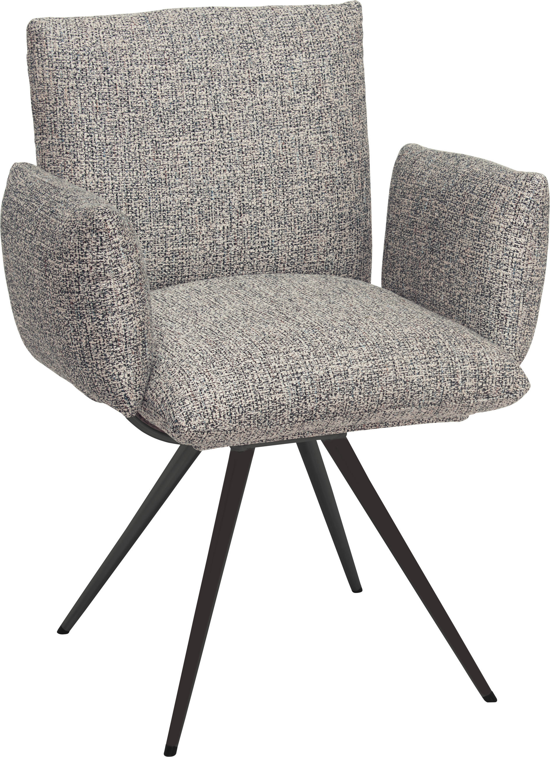 ARMLEHNSTUHL  in Stahl Webstoff  - Anthrazit, Natur, Textil/Metall (72/90/65cm) - Venjakob
