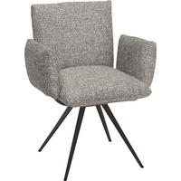 ARMLEHNSTUHL  in Stahl Webstoff  - Anthrazit, Natur, Textil/Metall (72/90/65cm) - Venjakob